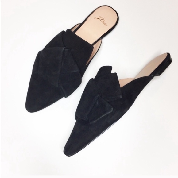 J. Crew Shoes - J. Crew Pointed Toe Slip On Black Suede Size 8